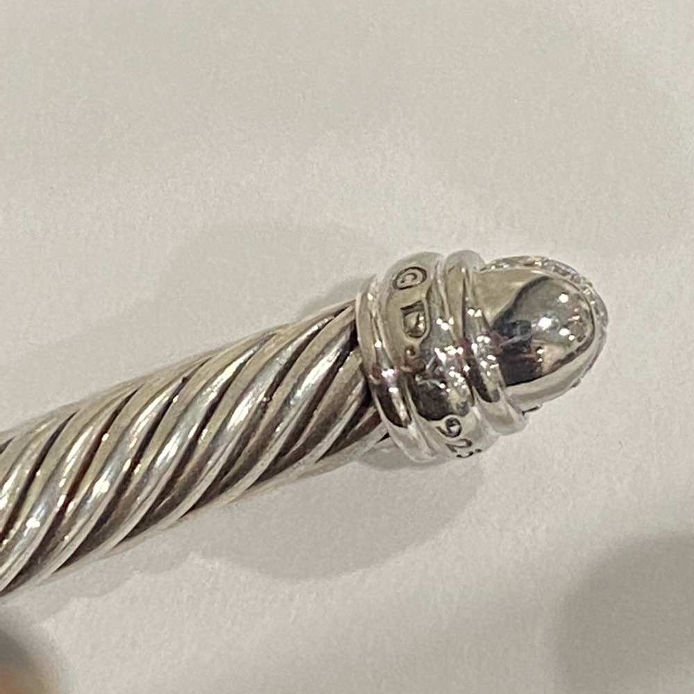 David Yurman Bangke silver sterling and Diamonds - Picture 8 of 16